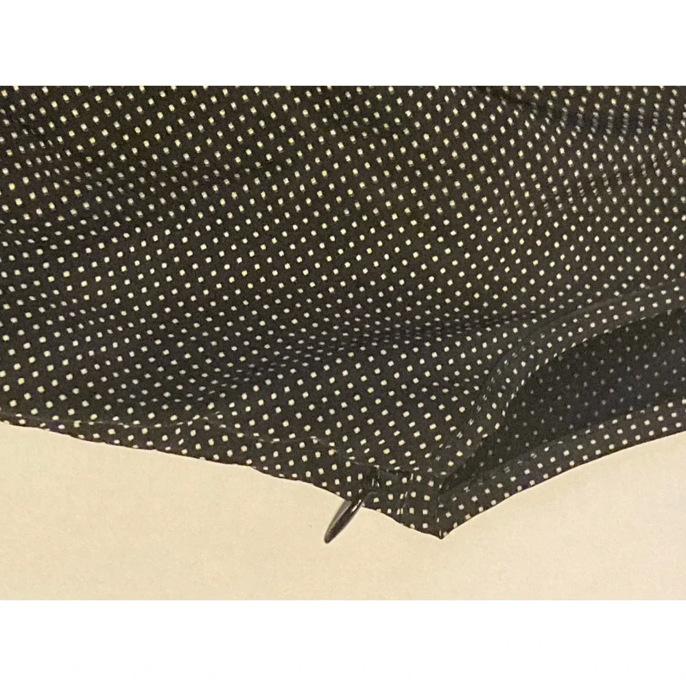 J. Crew Womens Silk Polka Dot Sleeveless Bib Front Blouse Black White Size‎ 0